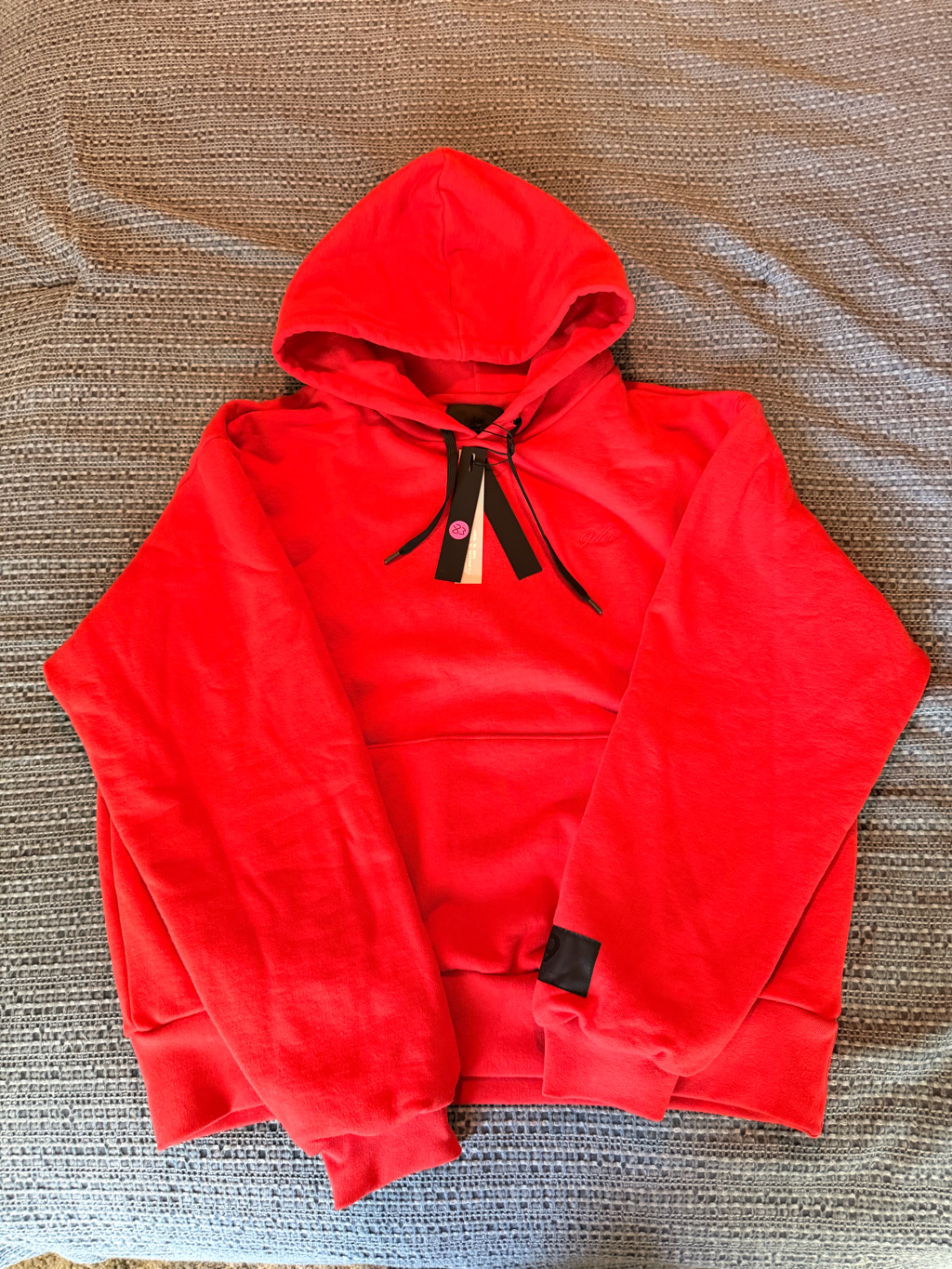 Red 9dcc Men’s Hoodie Heavyweight Sweatshirt - Casual Pullover